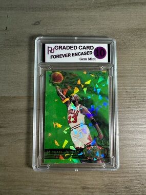 Michael Jordan 1996 Precious Metal Gems Green Holo Basketball Card  Gem Mint 10